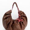 Bolso marrón fruncido efecto piel - Bolor