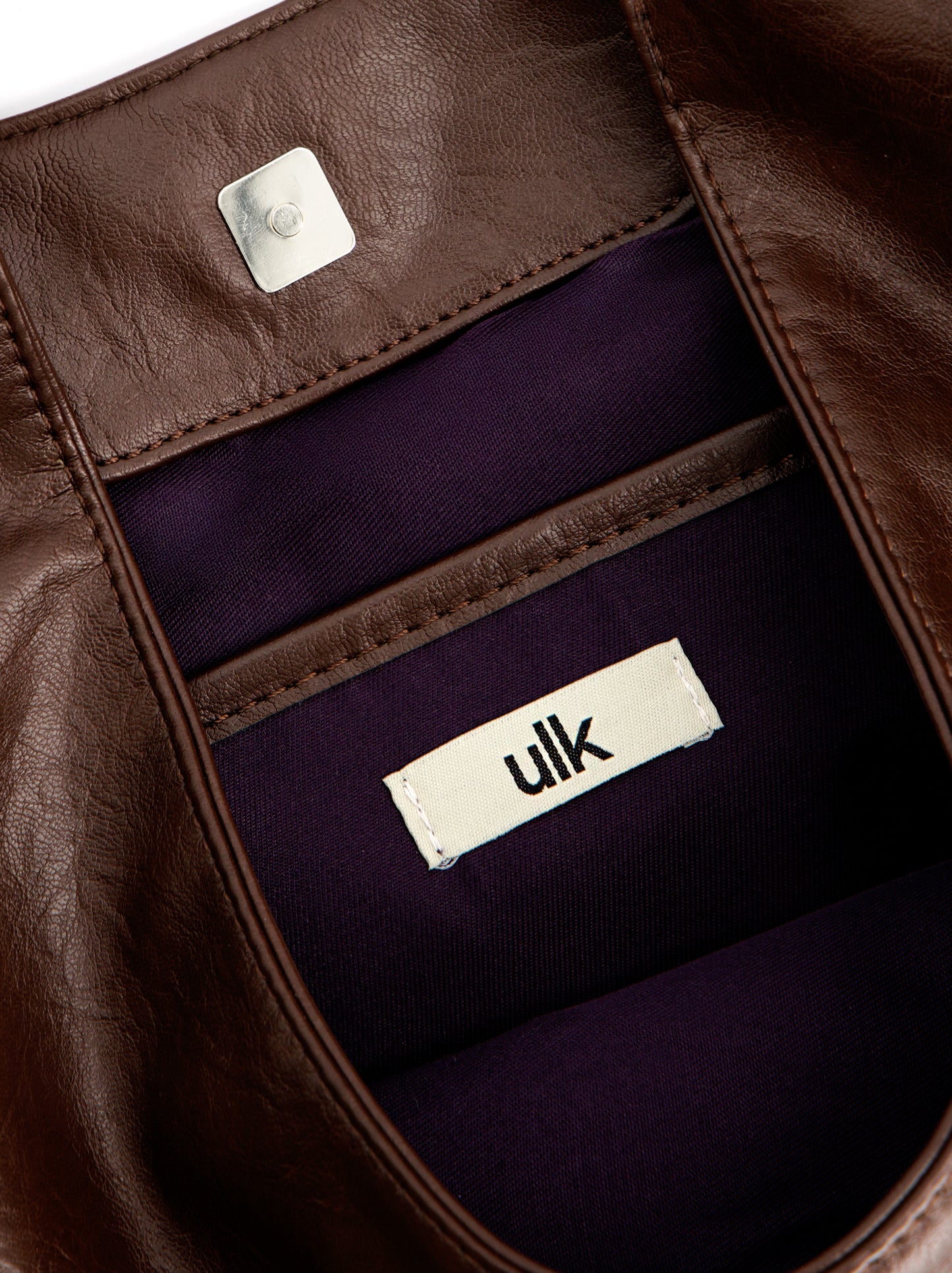 Brown faux leather hobo bag - ULK Oluv