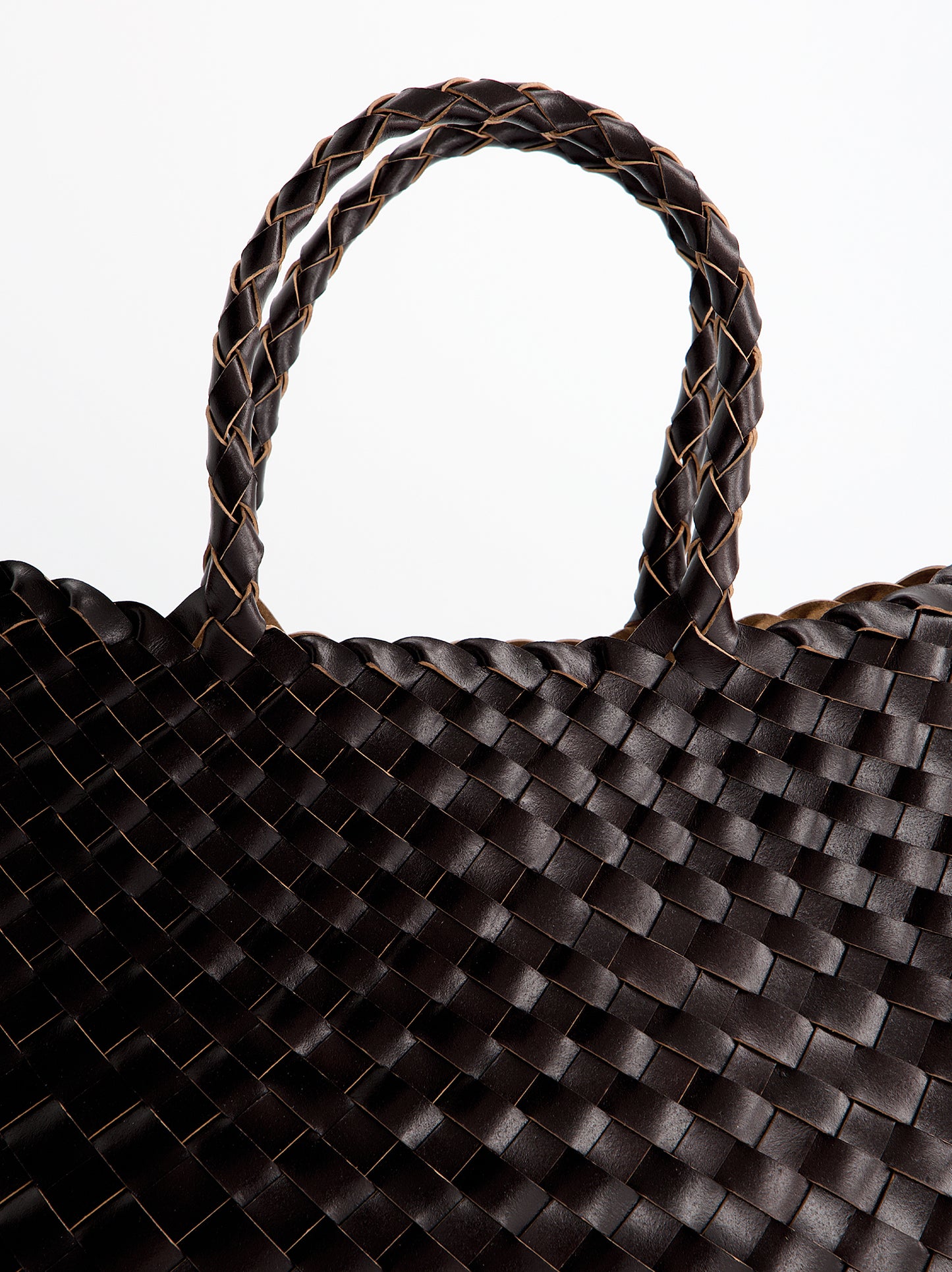 Bolso shopper de piel trenzada - Barrera