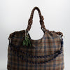 Bolso tote a cuadros con charms - Rever