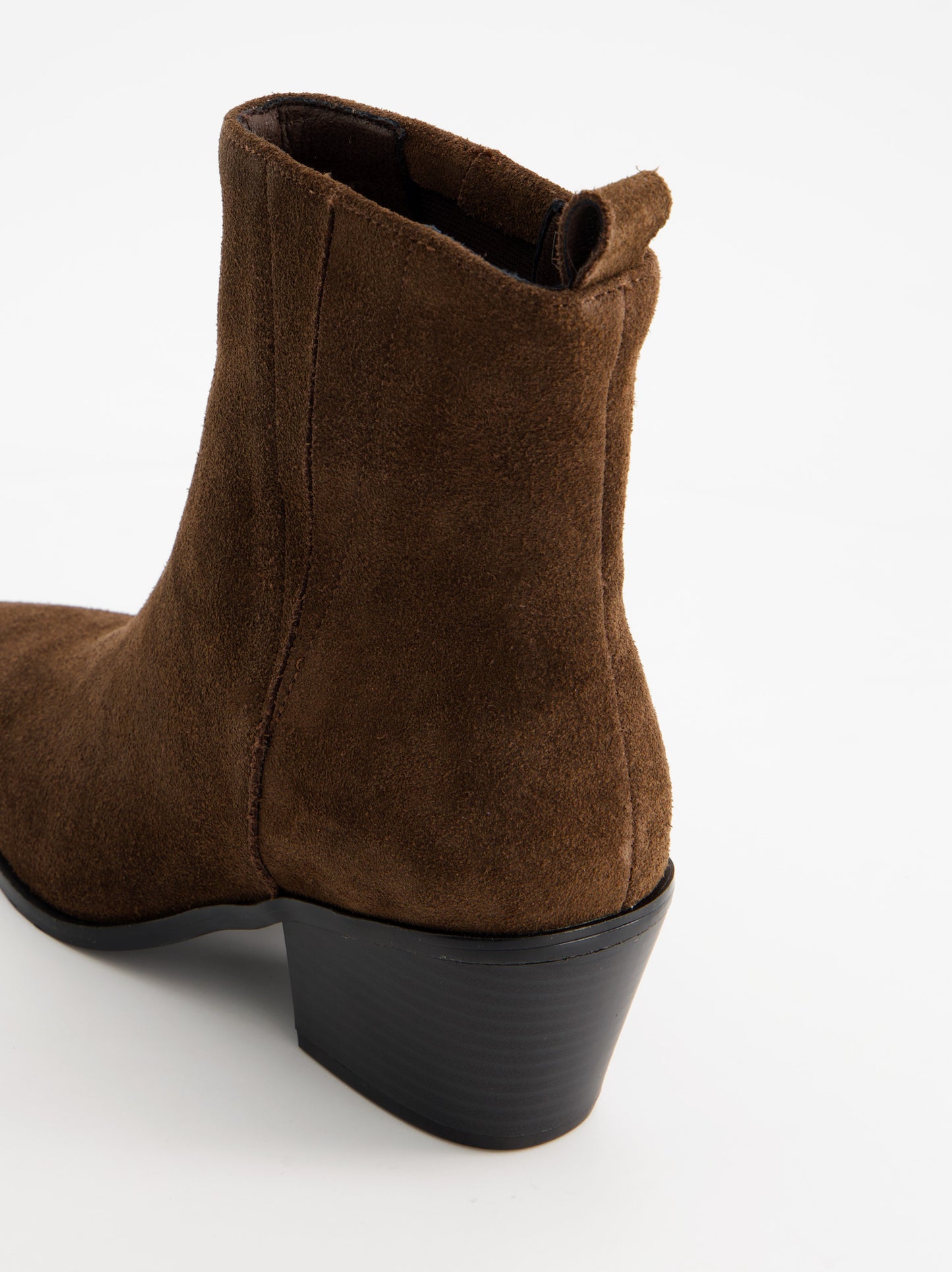 Suede cowboy boot with heel - ULK Ainara