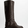 High leather boots with turned-up shaft - ULK Farah