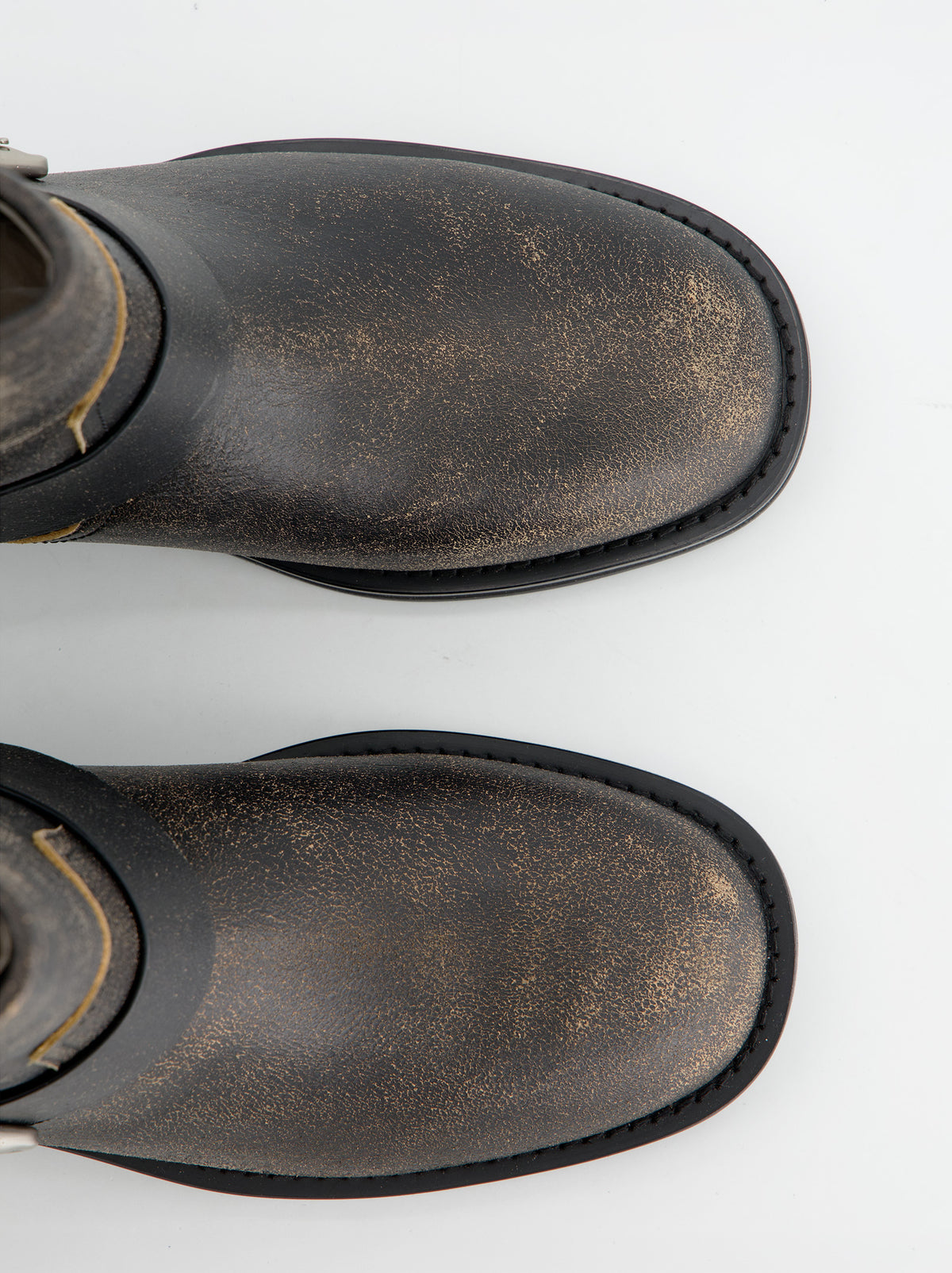 Bota biker marrón efecto envejecido - Cybellow