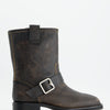 Bota biker marrón efecto envejecido - Cybellow