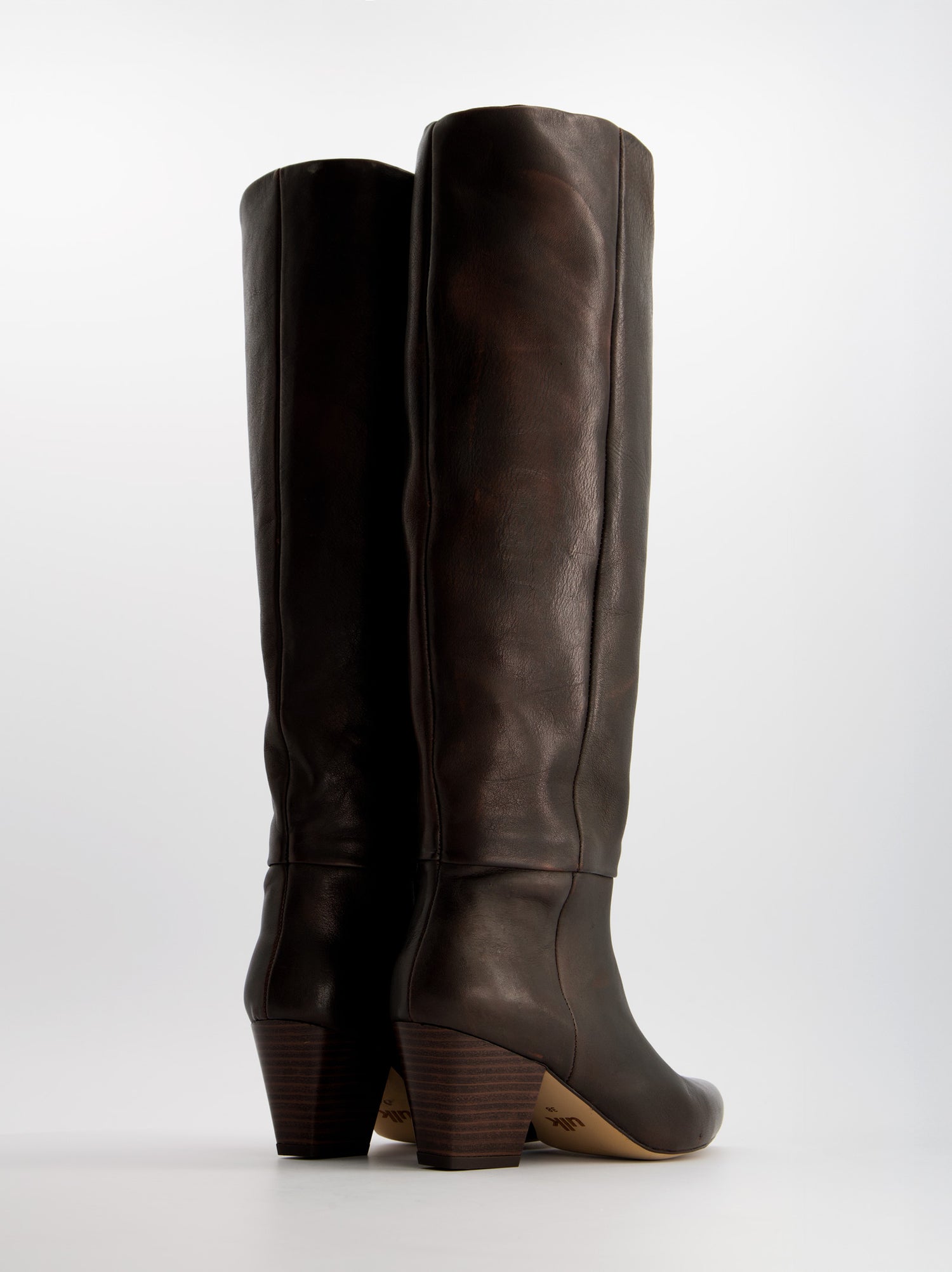 High leather boots with heels - Brera