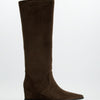 Brown suede knee-high boots - Riot