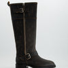 High Wedge Heel Ankle Boots with a Distressed Finish - Cyder