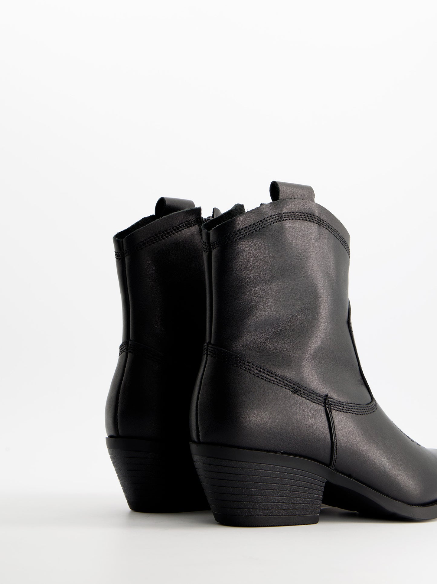 Botines cowboy de piel con tacón - Aroa