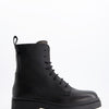 Botines militares negros de piel - Fanny
