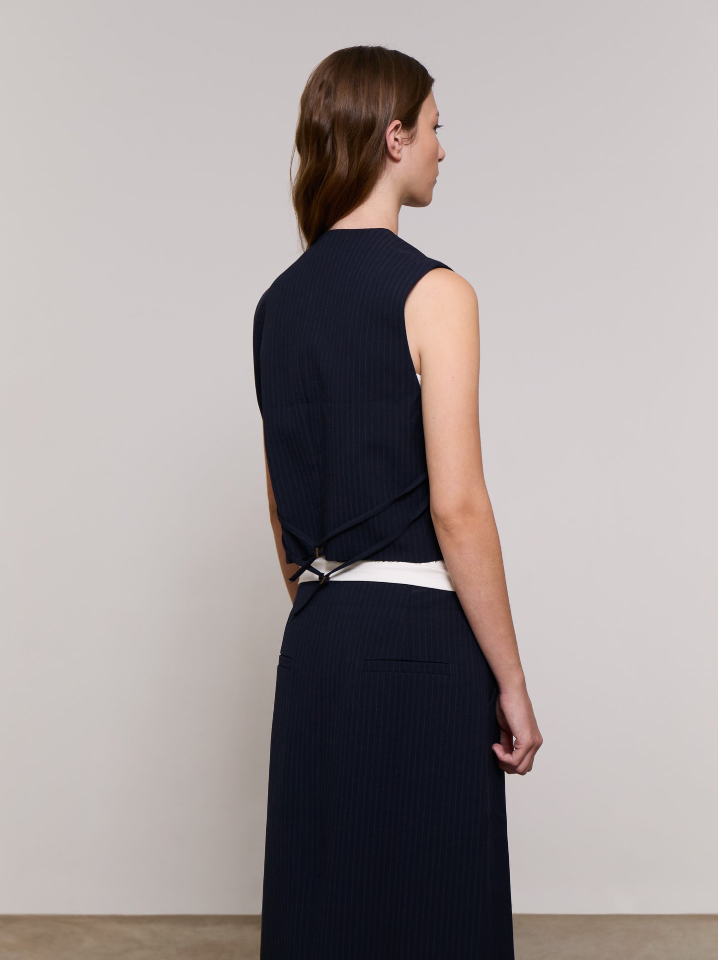 Pinstripe Vest - ULK Olivia