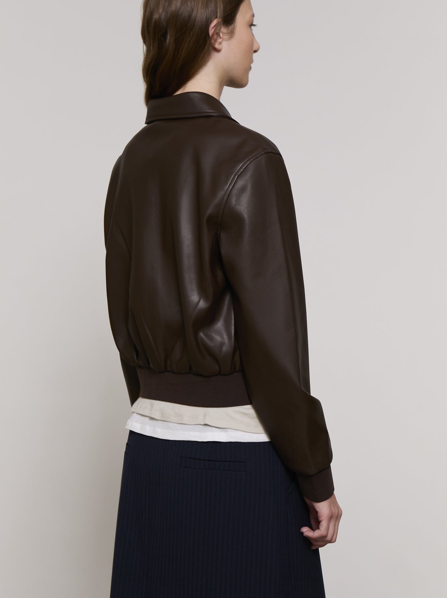 Short faux leather jacket - ULK Farah