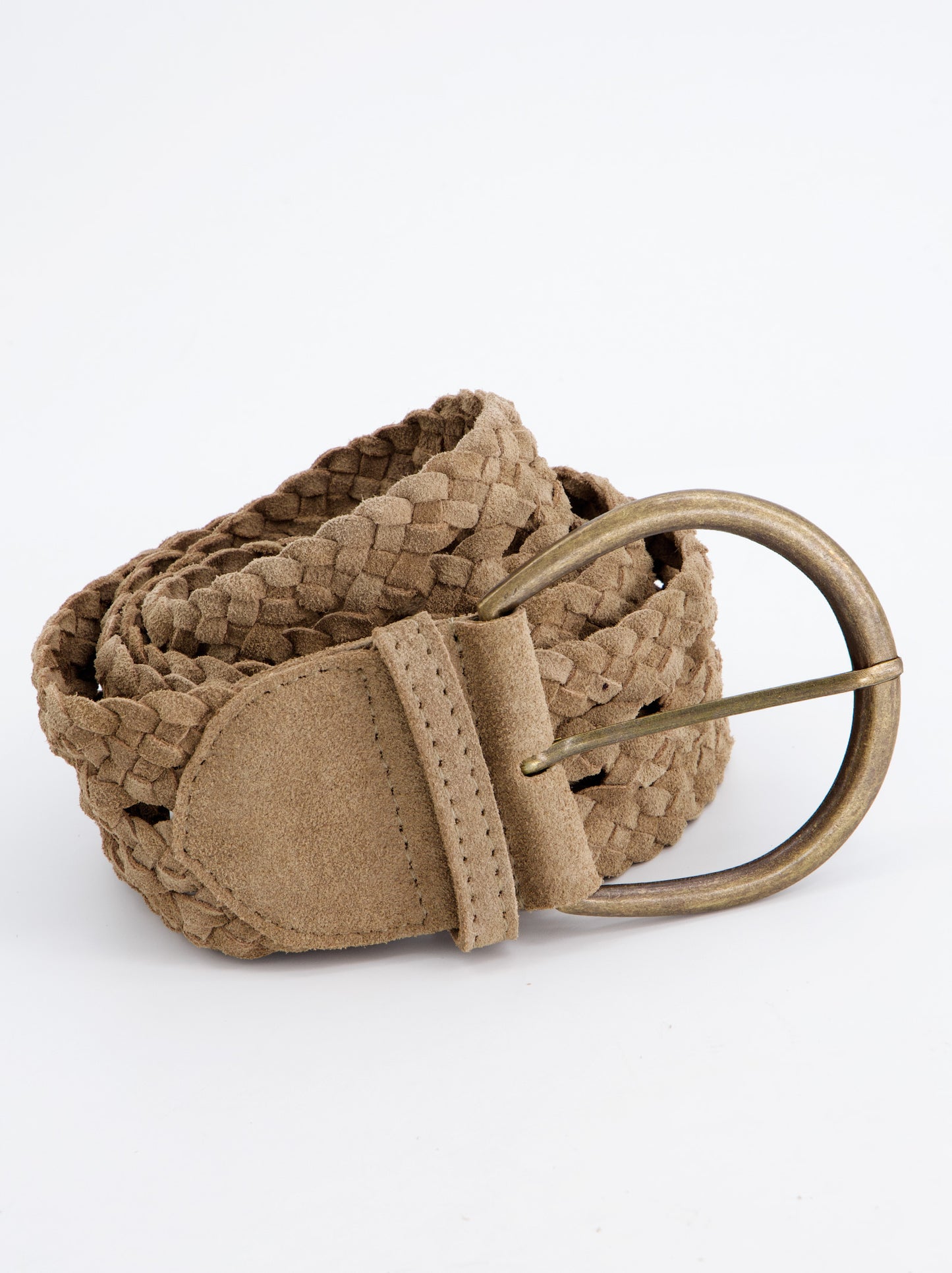 Cinturón Trenzado Beige Con hebilla - Rivo