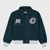 Coolway Dark Green Varsity - Retro Sports Jacket