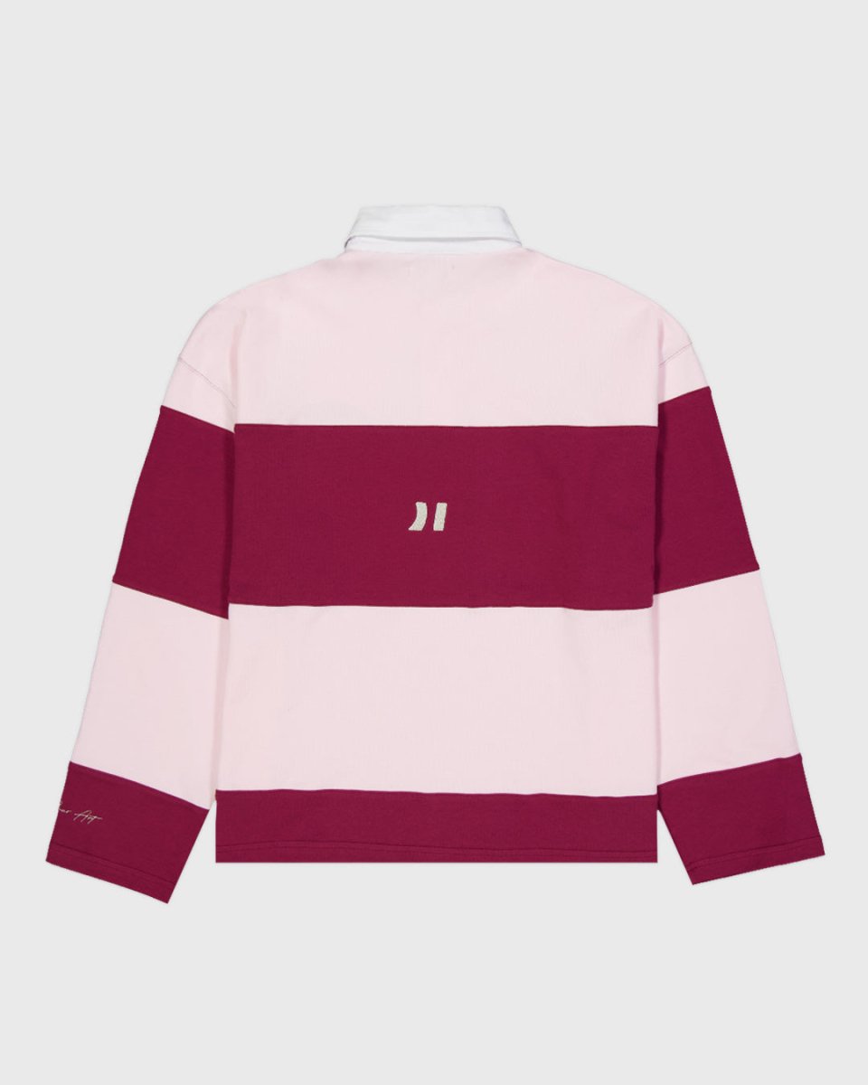 Coolway Field Strawberry Polo - Camiseta a rayas manga larga