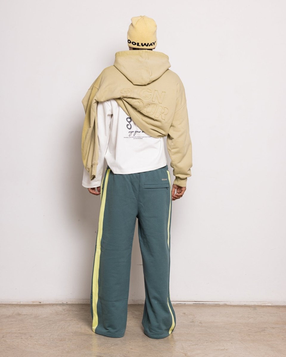 Coolway Float Green Sweatpants - Pantalones deportivos de corte relajado