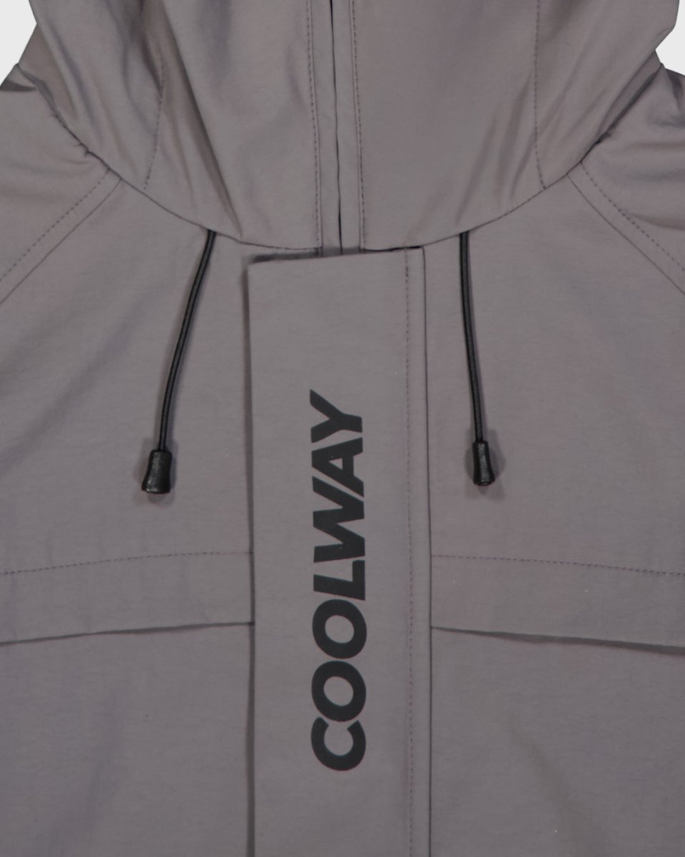Coolway Storm Grey Windbreaker - Cortavientos impermeable con capucha