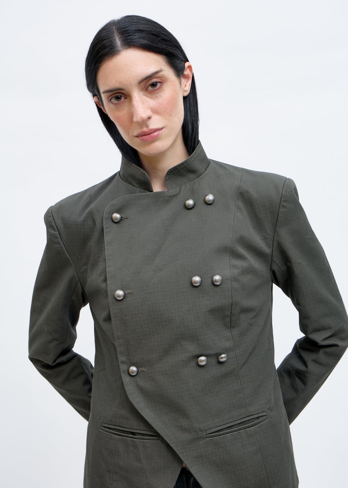 Chaqueta militar entallada verde oliva - Stich