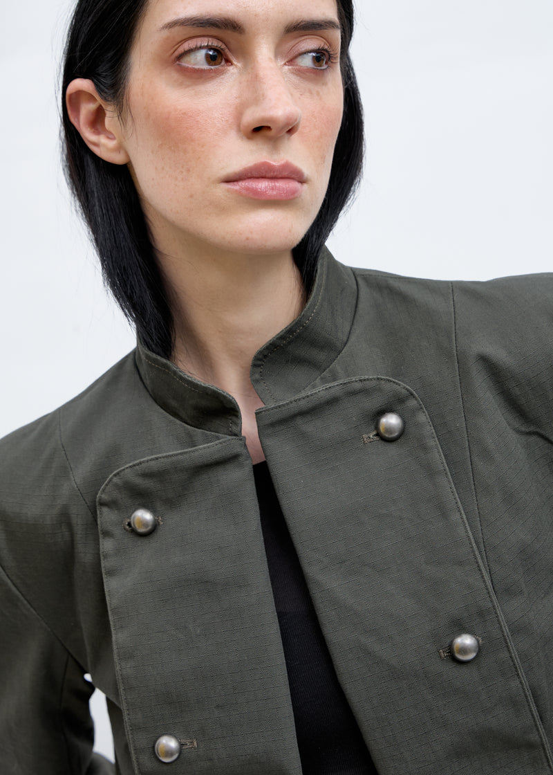 Chaqueta militar entallada verde oliva - Stich