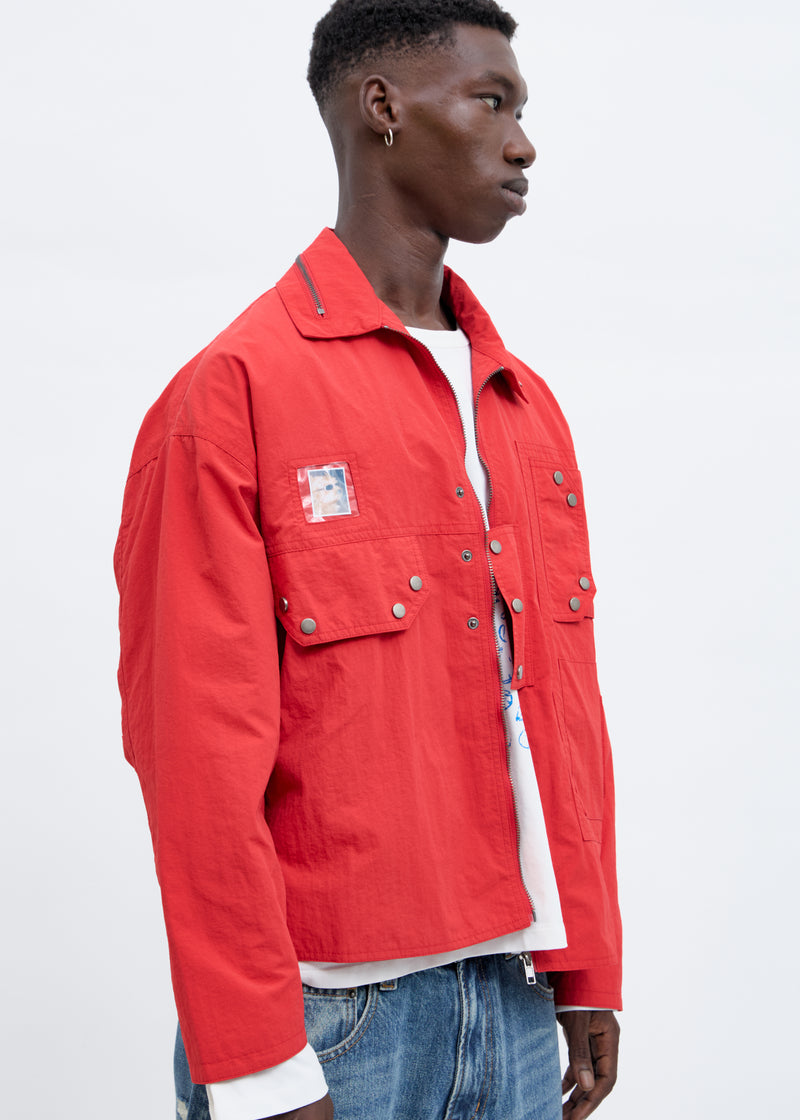 Red utility jacket - Bessete