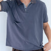 Polo técnico azul marino con bolsillo oculto - Poki