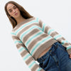 Striped knit sweater - Aquarius