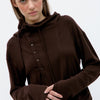 Asymmetrical brown sweatshirt - One