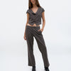 Pinstripe Cropped Vest - Vitotop