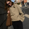 Gabardina cropped cruzada - Livia