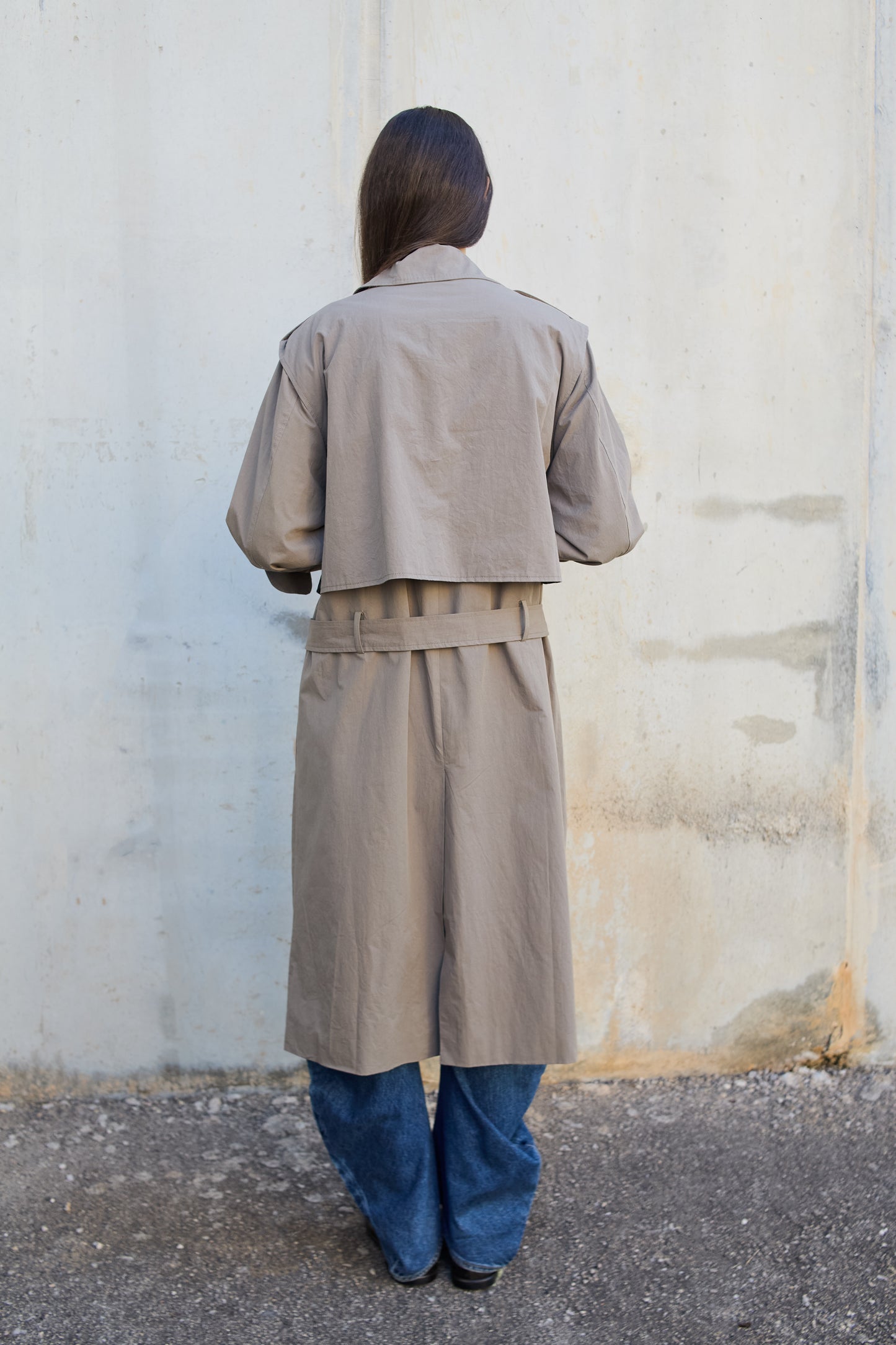 Gabardina con panel superior transformable - Mawi
