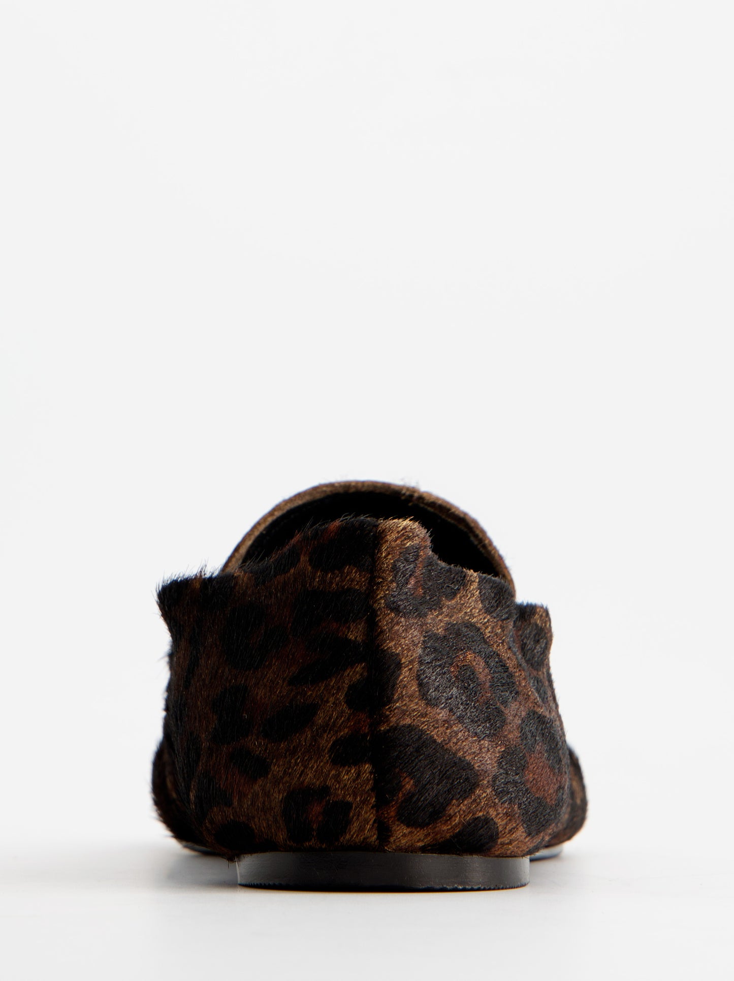 Mocasines fruncido de pelo animal print - ULK Momo