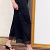 Pantalón cropped negro con encaje - Petti Maxi