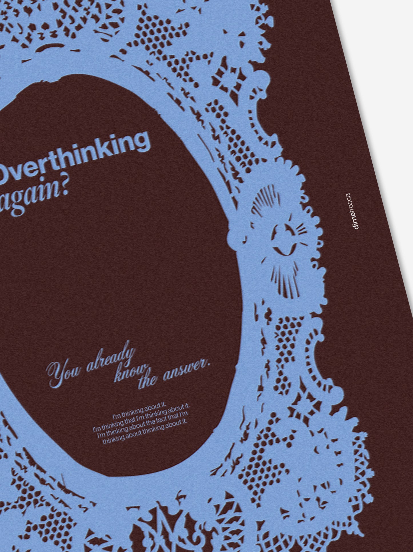 Overthinking Poster - Dime Fresca x ULK Workshop