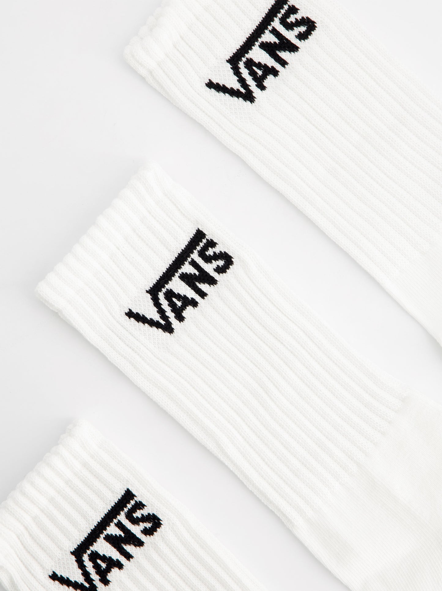 Pack de tres calcetines altos blancos - Vans Classic Crew
