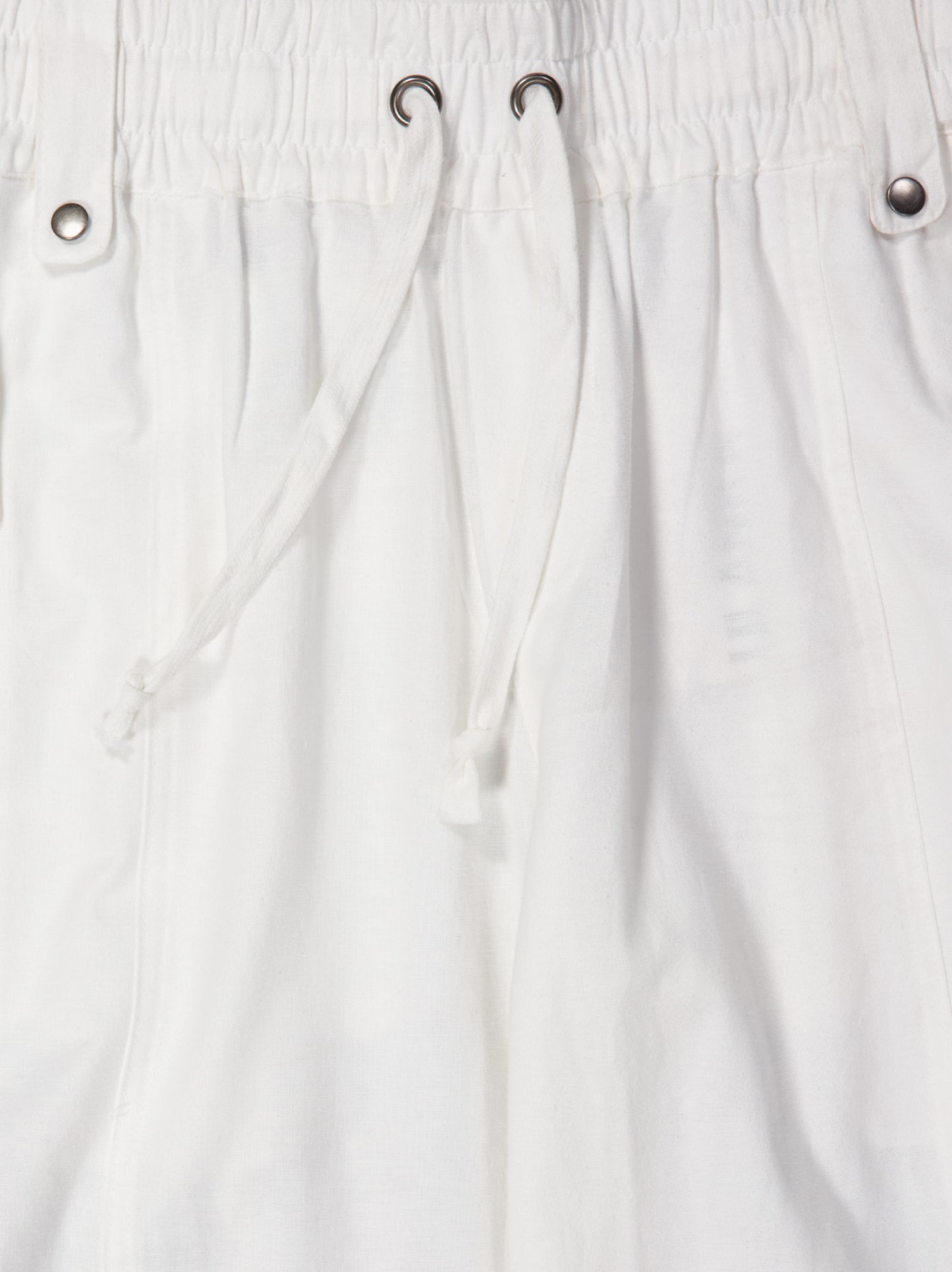 Pantalón Cargo De Lino Blanco - Nuca