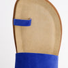 Sandalias Planas De Serraje Azul - Katao