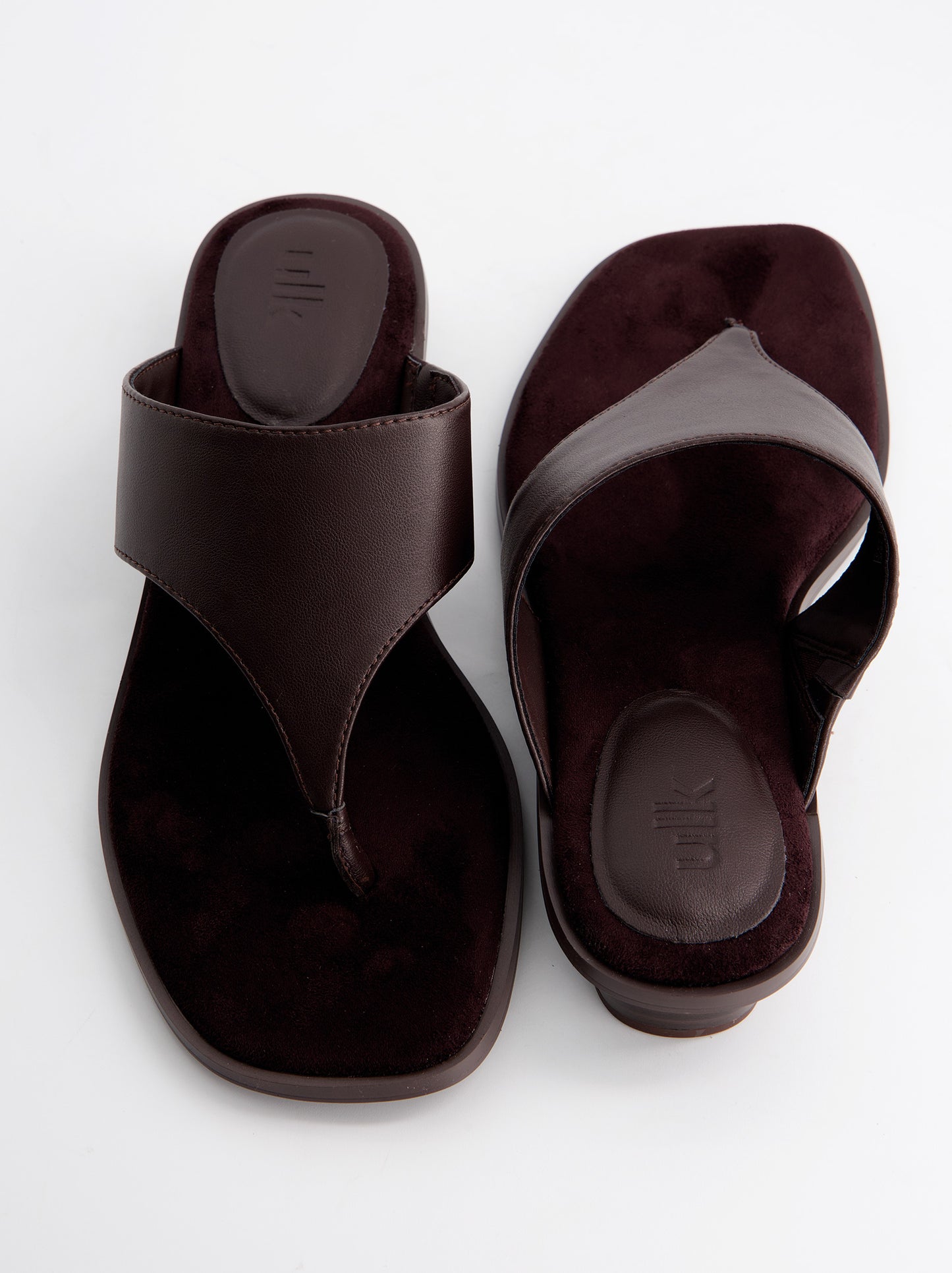 Sandalias Piel Marrón De Cuña Baja - Itta