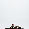 Sandalias Porronet Marrones Con Pedrería Multicolor