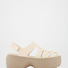 Sandalias cangrejeras de goma con plataforma Crocs