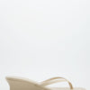 Sandalias de cuña beige - Siete