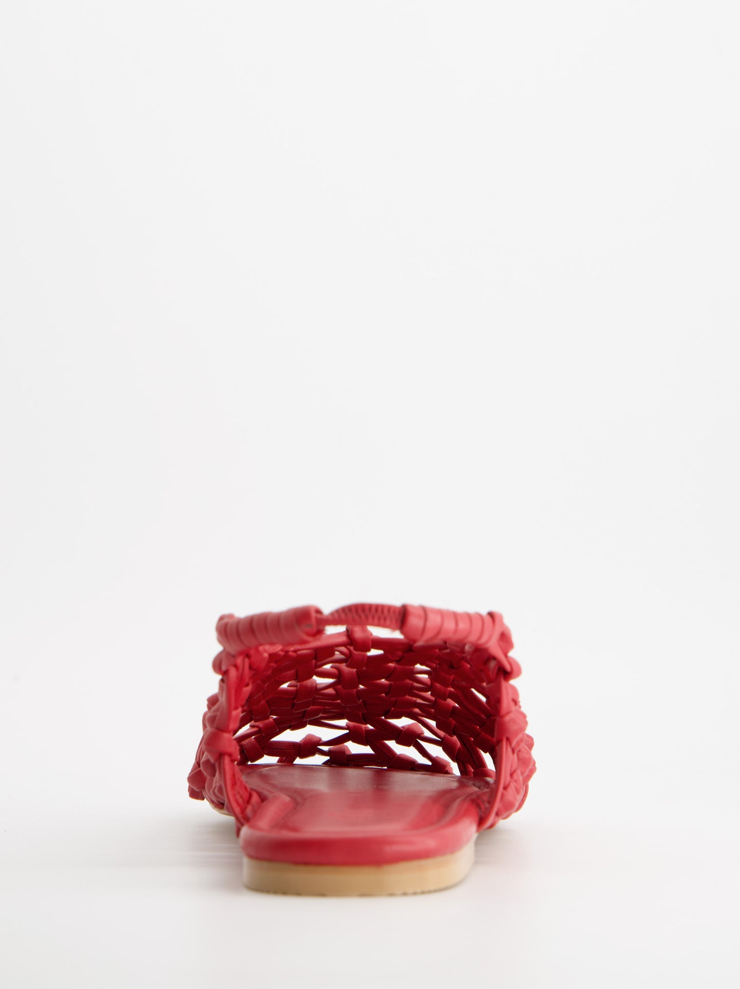 Sandalias de piel trenzada rojas - Thunder