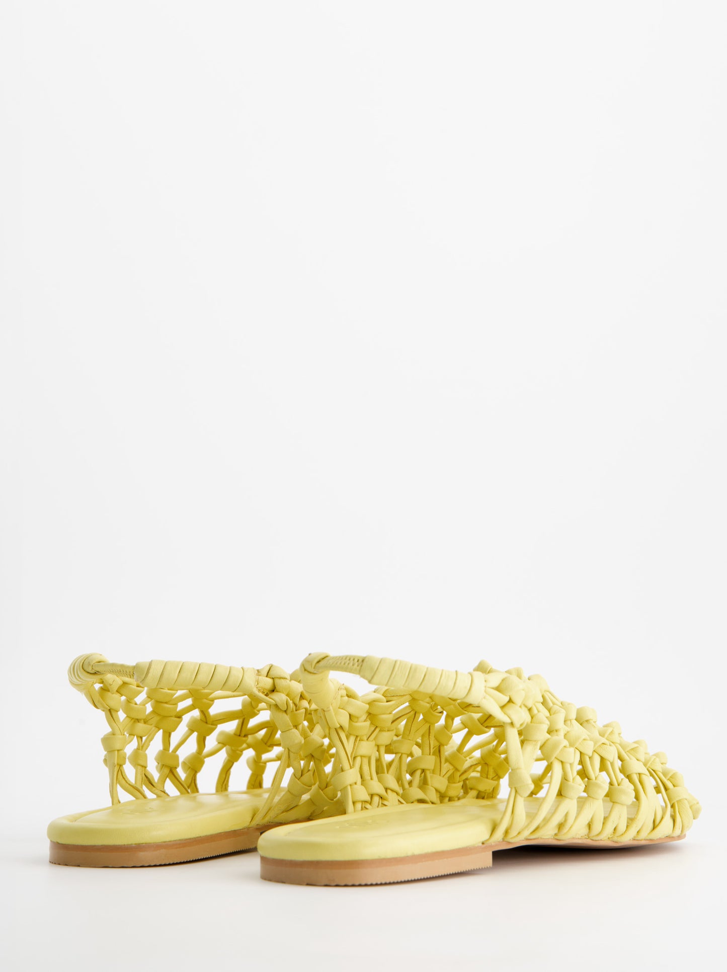 Sandalias de piel trenzada amarillas - Thunder