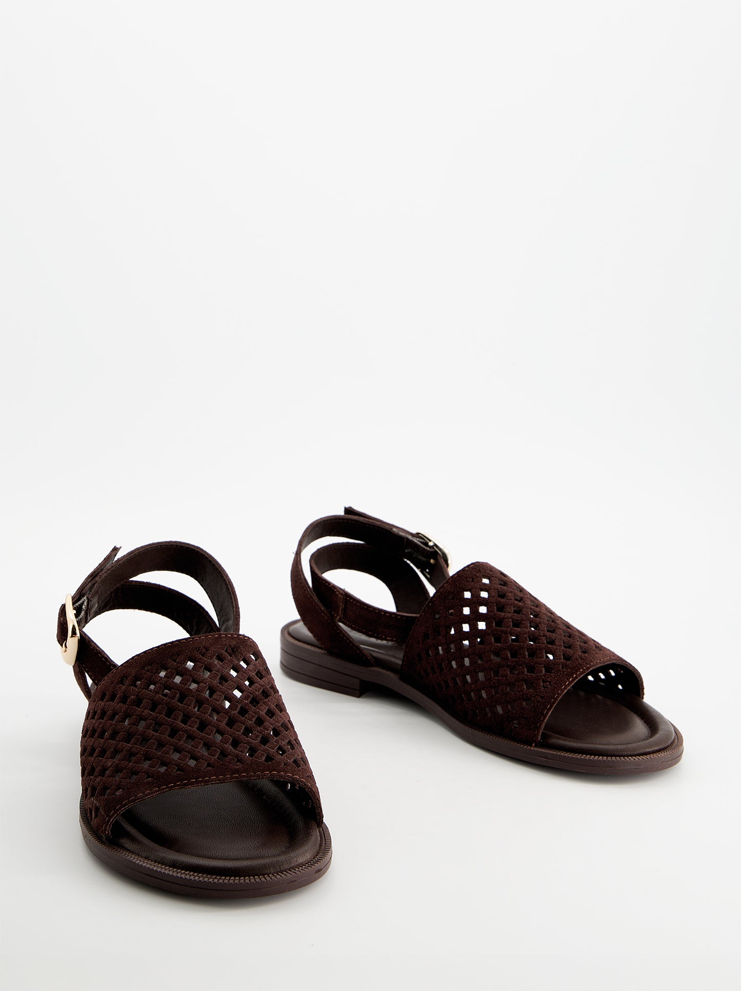 Perforated suede flat sandals - Norma