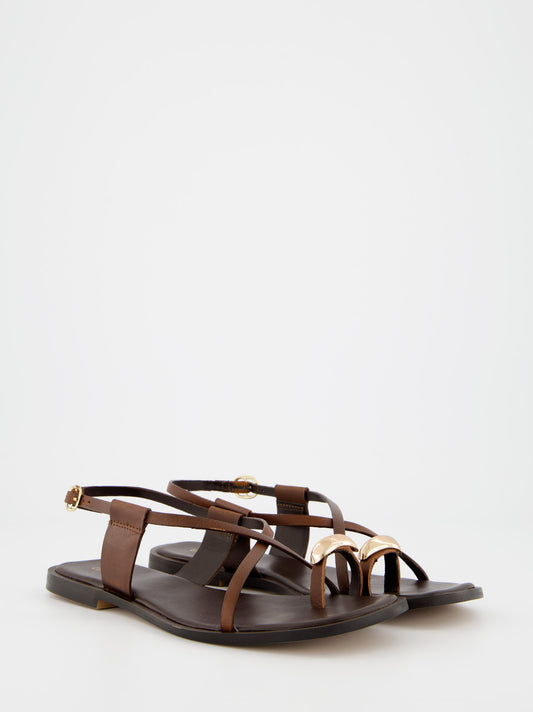Flat leather sandals - Ossy