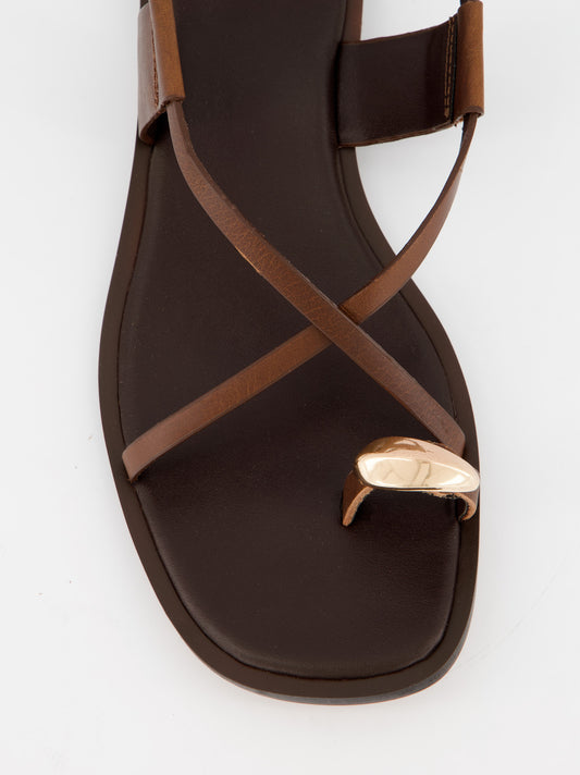 Flat leather sandals - Ossy