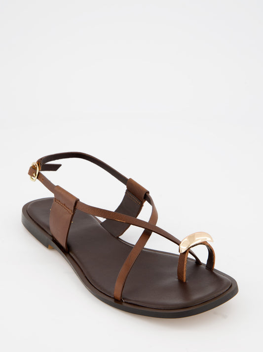 Flat leather sandals - Ossy