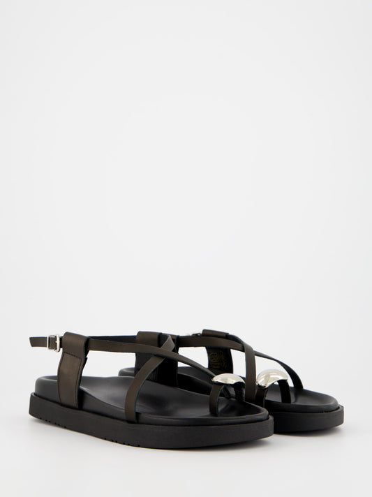 Ulanka Anibal Flat Leather Sandals