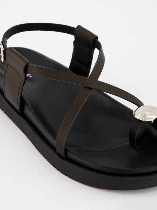 Ulanka Anibal Flat Leather Sandals
