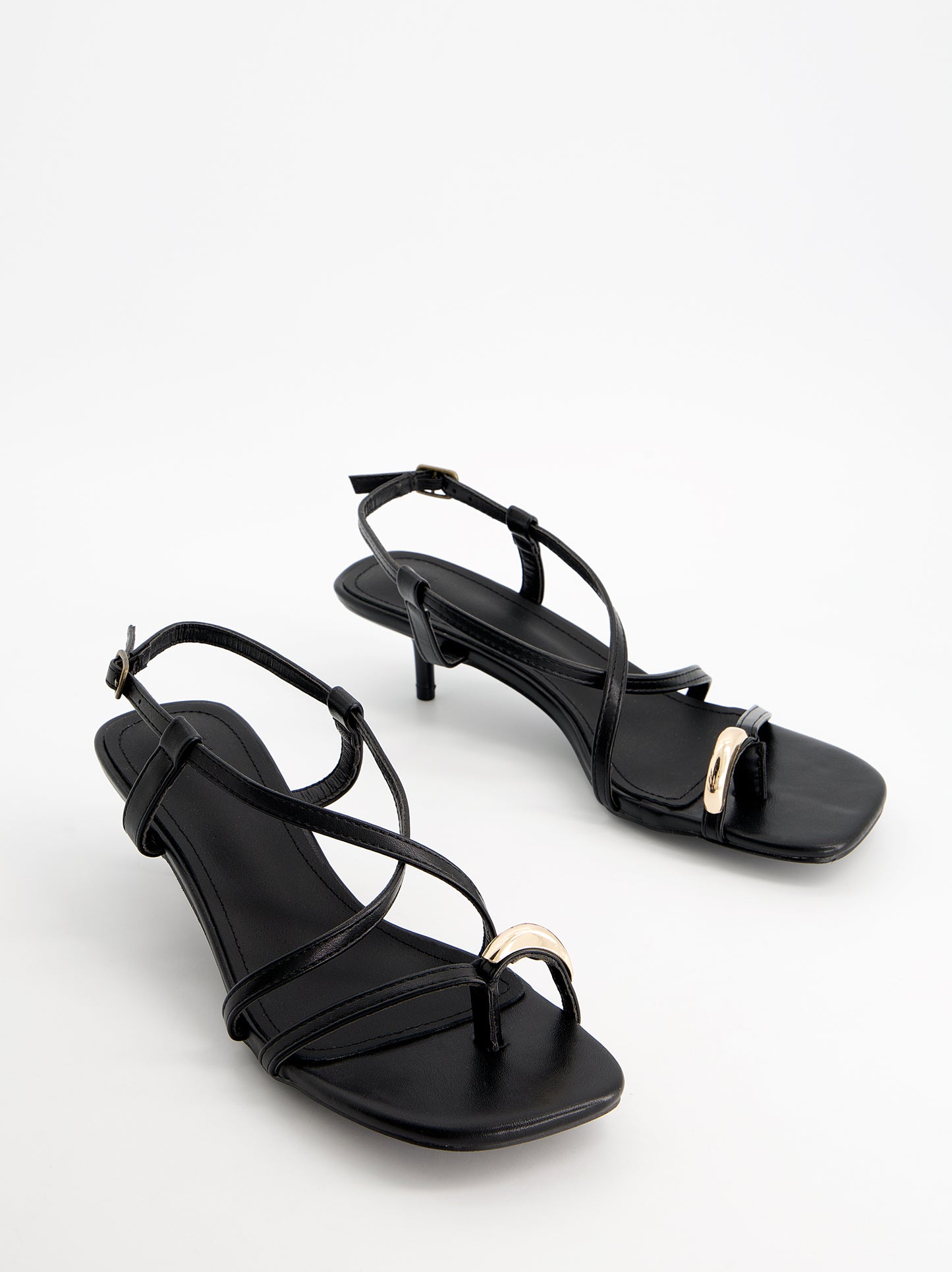 Sandalias tiras finas tacón bajo - Regee