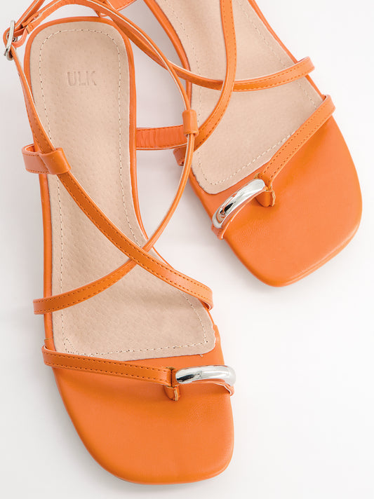 Sandalias tiras finas tacón bajo - Regee