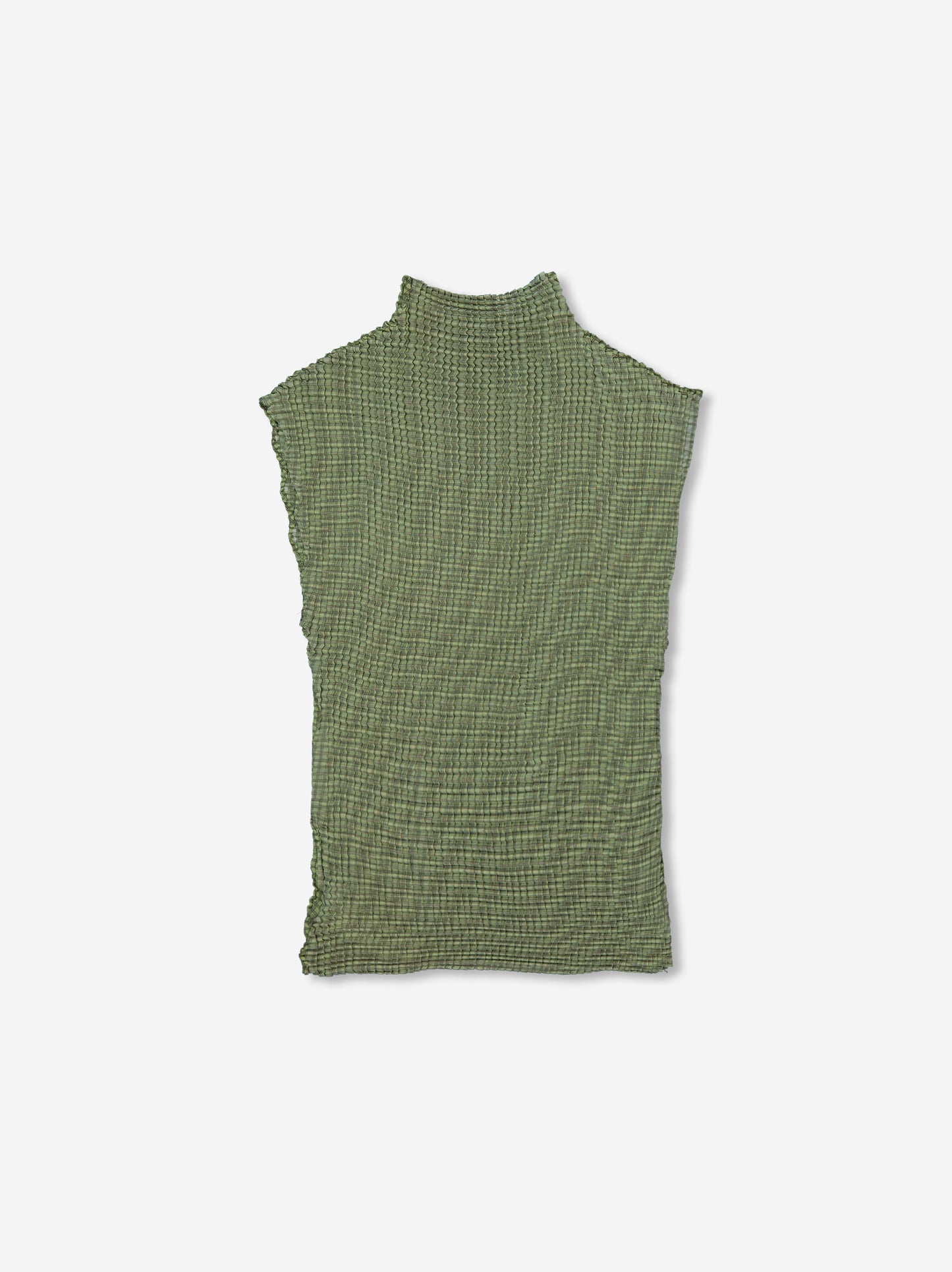 Top micro-plisado de cuello alto - ISI